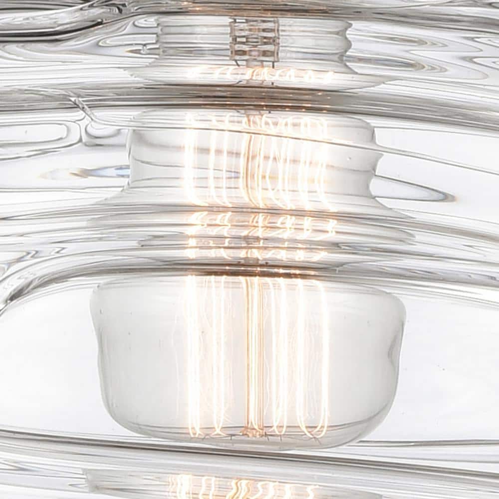 Satin Gold Mini Drum Glass Pendant Light