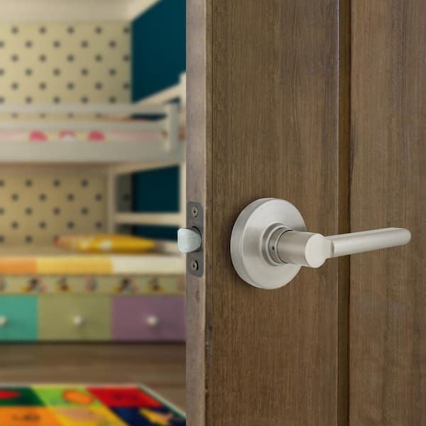 Tonebridge Satin Nickel Hall/Closet Door Lever with Round Rose 10-Pack