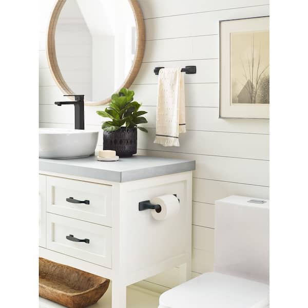 Highland Ridge 9 in. Wall Mounted Towel Bar in Matte Black