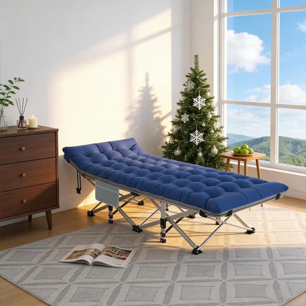 SEEUTEK Oversized Folding Camping Cot with Detachable Mattress