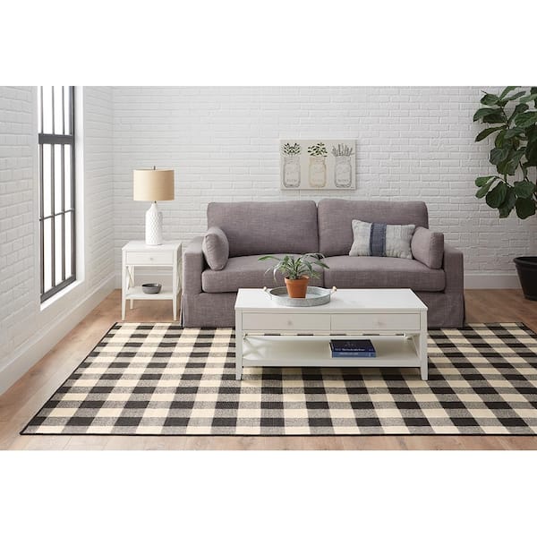 Collins Blk/Ivy 4 ft. x 6 ft. Plaid Indoor/Outdoor Area Rug