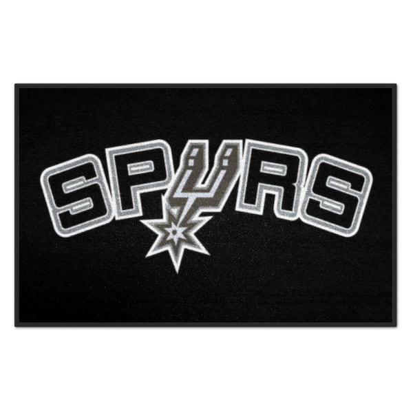 FANMATS NBA Retro San Antonio Spurs Black 2 ft. x 3 ft. Starter Mat Area Rug