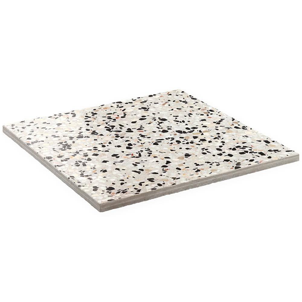 Tarboro 16" Beige Polished Terrazzo Floor and Wall Tile