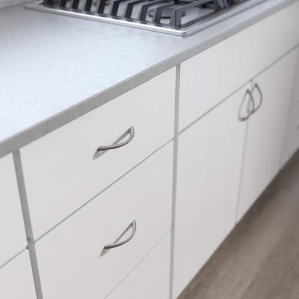 Sophisticates 3-3/4 in. (96mm) Center-to-Center Satin Nickel Tapered Bow Drawer Pull