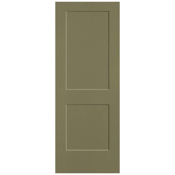 Masonite 30 in. x 80 in. 2-Panel Logan Single Bore Hollow Core Truly Olive Molded Composite Interior Door Slab