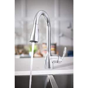 Kleo Single-Handle Pull-Down Sprayer Kitchen Faucet with Reflex and Power Clean in Chrome