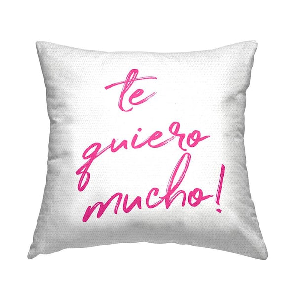 Stupell Industries Love You So Much Pink White Square Outdoor Throw Pillows