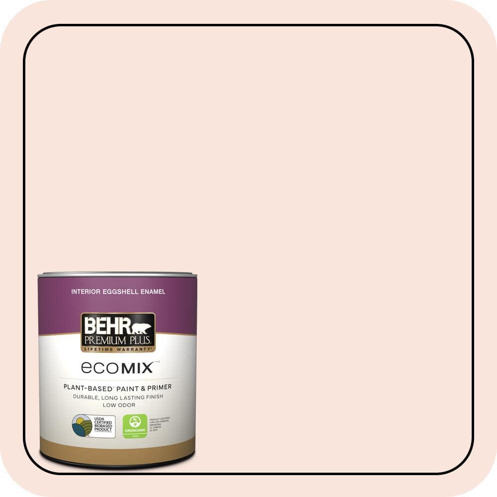 1 qt. #190A-1 Soft Pink Eggshell Enamel EcoMix Plant-Based Interior Paint & Primer price history on PriceWatchPro