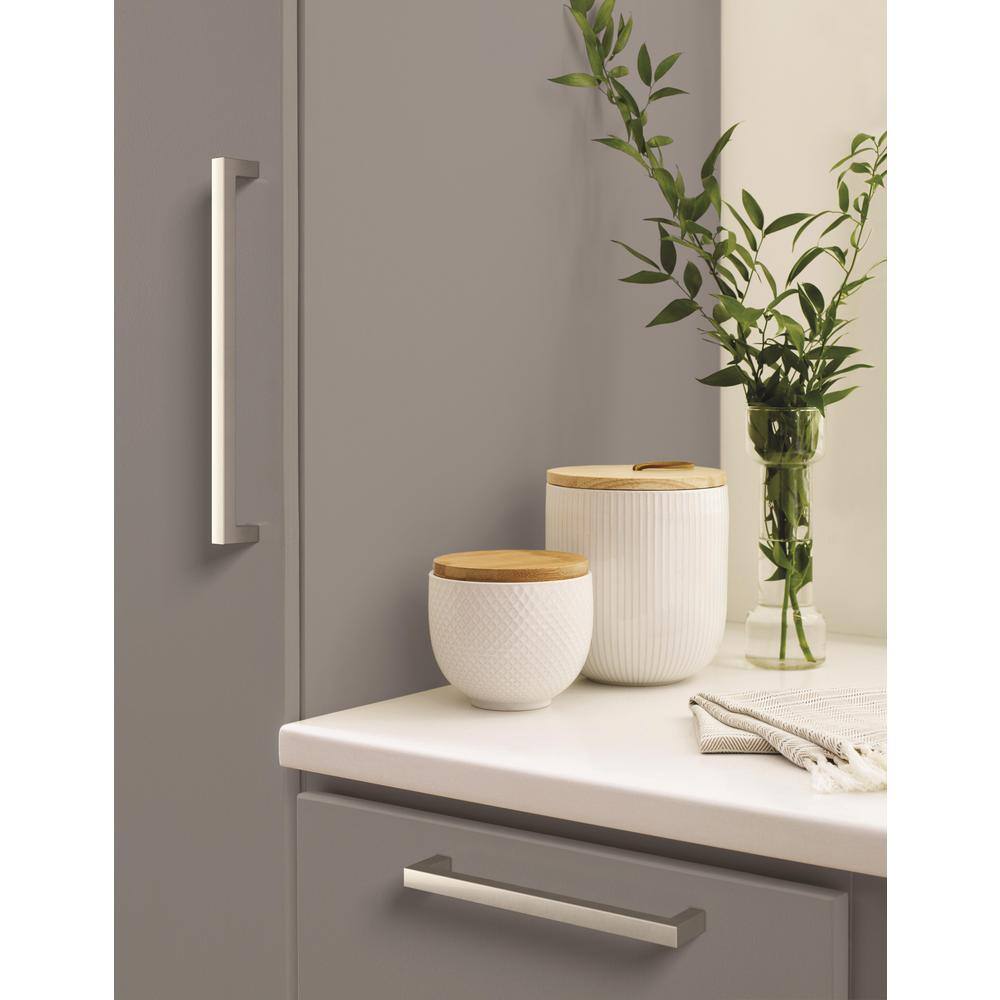 Satin Nickel 8-13/16 inch Modern Cabinet Pull Handle