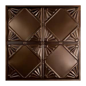 Erie 2 ft. x 2 ft. Lay-In Tin Ceiling Tile in Bronze Burst (20 sq. ft./case)