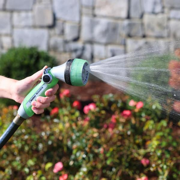Hose Nozzle with 10 Features Adjustable Watering - Thumb Control Design  Heavy Duty Hose Sprayer - Ergonomic Comfortable Relax Grip - Garden Hose