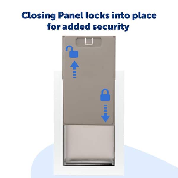 PetSafe 10-3/8 in. x 15-3/8 in. Large Wall Entry White Plastic Pet