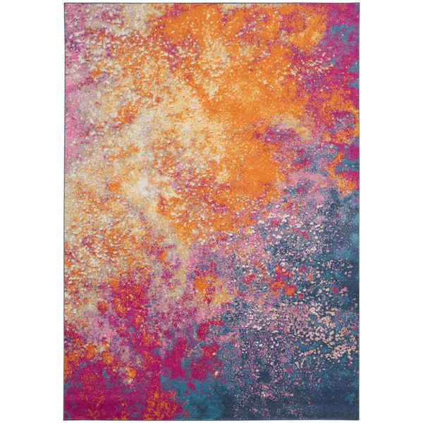 Passion Sunburst 2 ft. x 6 ft. Persian Vintage Kitchen Runner Area Rug