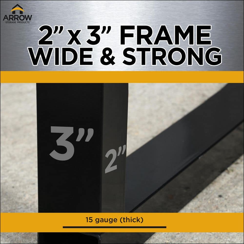 Charcoal Steel Carport Kit with 1-Sided Enclosure, 20' x 24'