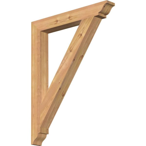 Ekena Millwork 3.5 in. x 36 in. x 28 in. Western Red Cedar Traditional Smooth Bracket