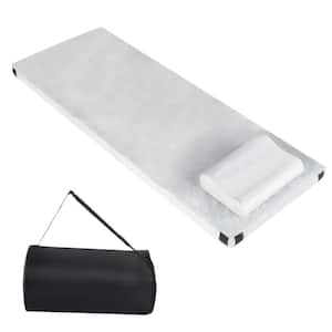 3 in. H Roll Up Memory Foam Sleeping Pad Camping Mattress and Pillow with Carry Bag and Removable Cover