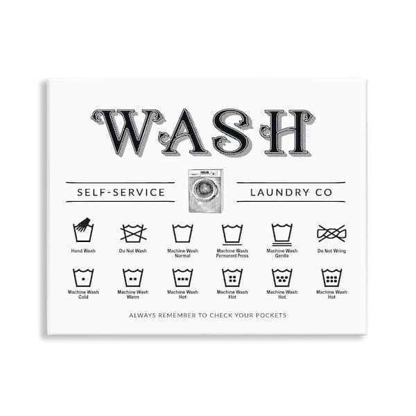Wash Cycles Instructions by Lettered and Lined 1 Piece Unframed Country Graphic Art Print 11 in. x 14 in.