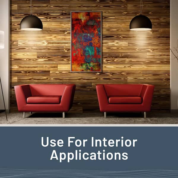 1 in. x 4 in. x 8 ft. Charred Wood Natural Pine Trim Board (2-Pack)