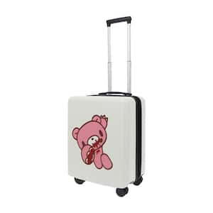 Octas Gloomy Bear 22 .5 in. White Carry-On Luggage Suitcase