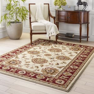 Timeless Abbasi Ivory 4 ft. x 5 ft. Traditional Area Rug