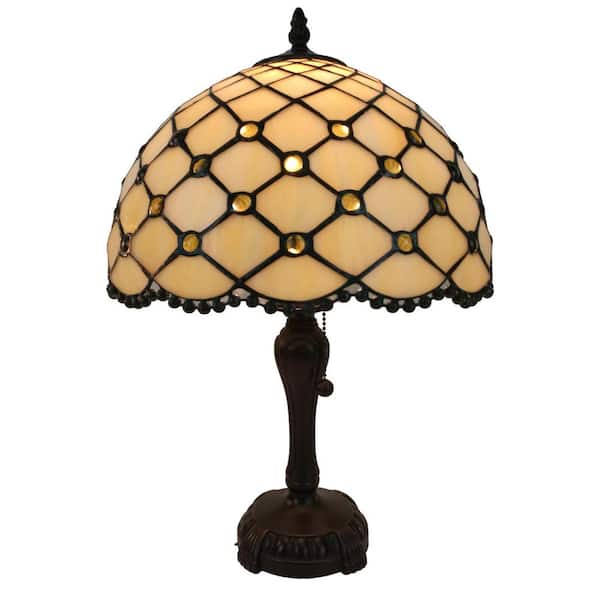 Amora Lighting 19 in. Tiffany Style Jewel Table Lamp