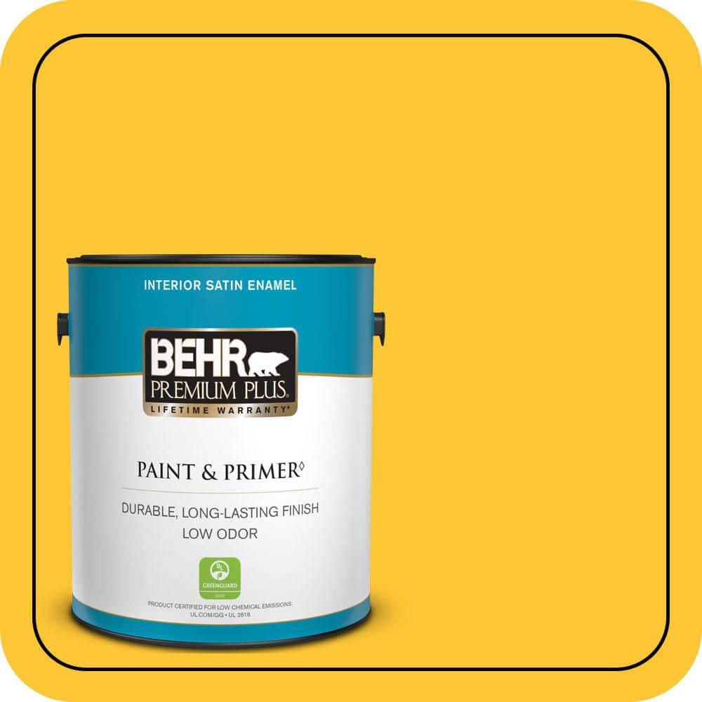1 gal. #330B-7 Sunflower Satin Enamel Low Odor Interior Paint & Primer price history on PriceWatchPro