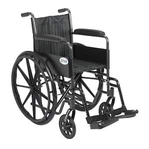 Silver Sport 2 Wheelchair with Fixed Arms, Swing Away Footrests and 18 in. Seat