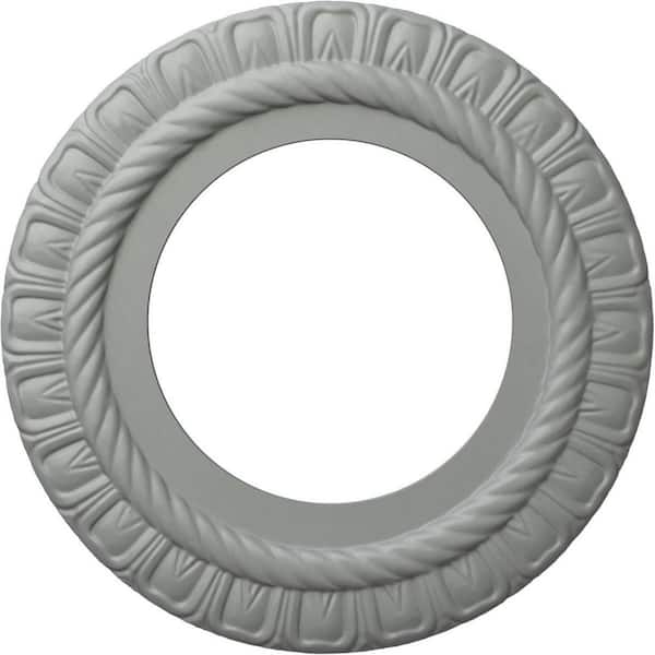 Ekena Millwork 10-5/8" O.D. x 5-3/4" I.D. x 1/2" P Claremont Ceiling Medallion, Primed White