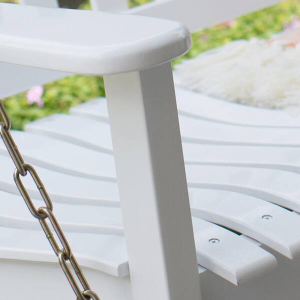 thames white wood porch swing