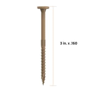 0.16 in x 3 in. Star Drive Flat Head Structural Framing Wood Screw - PROTECH Ultra 4 Exterior Coated (150-Pack)