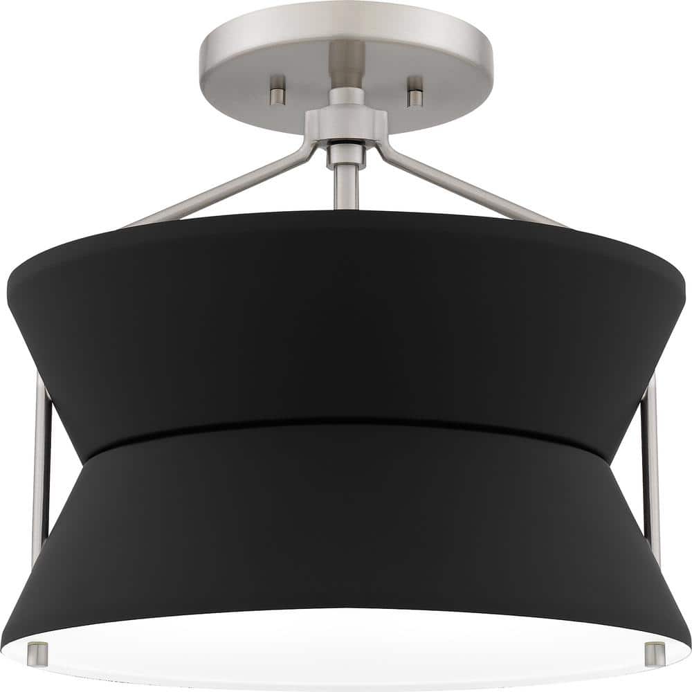 Nira 13 in. 2-Light Brushed Nickel Semi-Flush Mount price history on PriceWatchPro