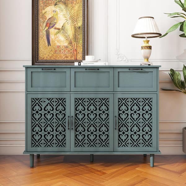 Amazon.com: Gyfimoie Farmhouse Bar Cabinet with Hutch