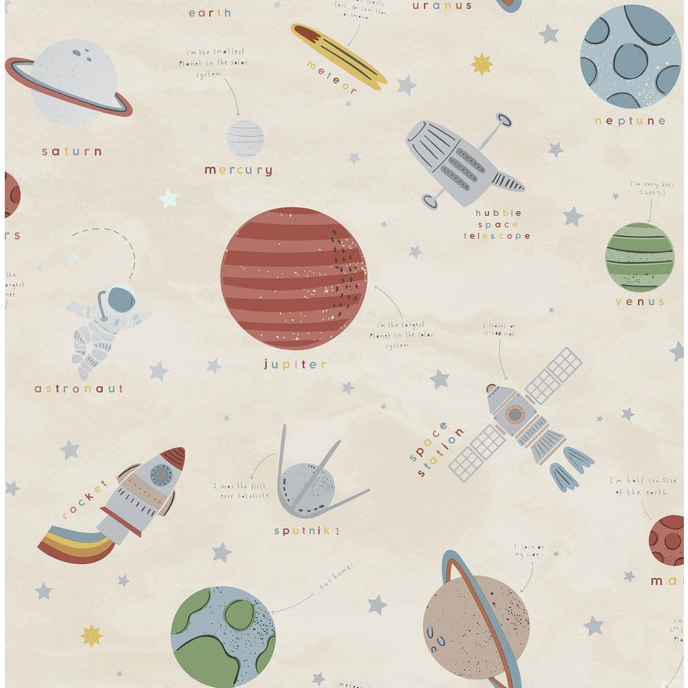 Space Adventure Beige Outer Space Wallpaper price history on PriceWatchPro