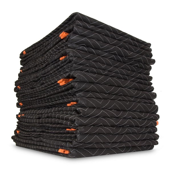 Haul Master Crate Padding Black & Dark Grey new 40" x 50" Moving Blanket 