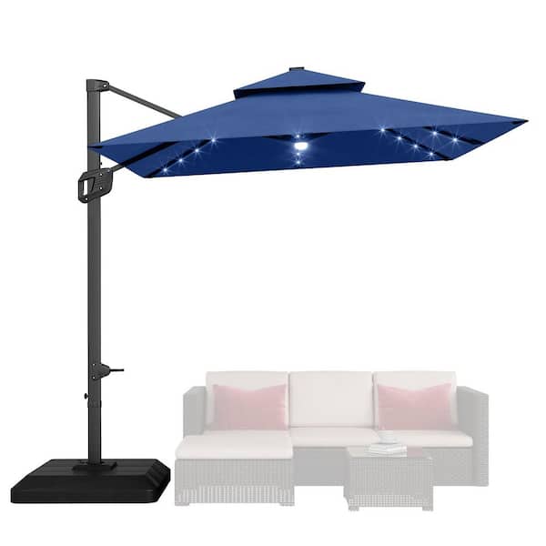 11 foot hanging patio umbrella Best Choice Products 10ft Offset Hanging Outdoor Market Patio Umbrella w/ Easy Tilt Adjustment