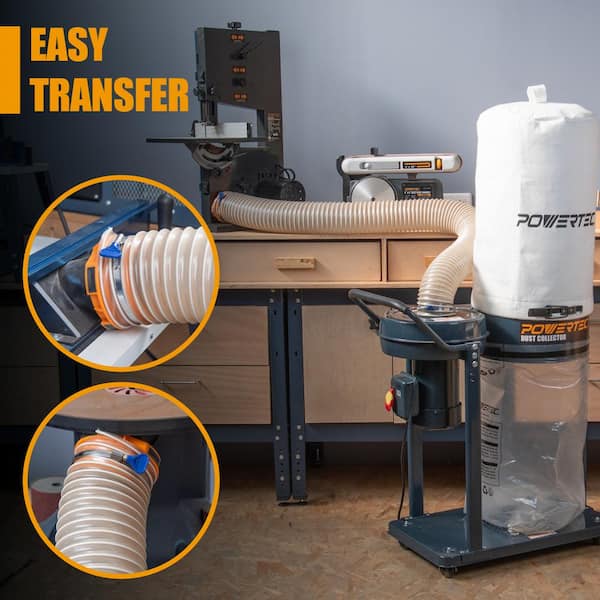 Dust Port Adapter for 1-3/4 in. to 2-1/2 in. Port to 4 in. Dust Collection Hose for Table Saw, Planer and Jointer