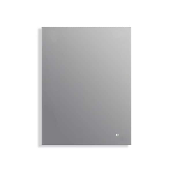 Unbranded 24 in. W x 30 in. H Rectangular Frameless LED Wall Mount Anti-Fog Modern Decorative Bathroom Vanity Mirror
