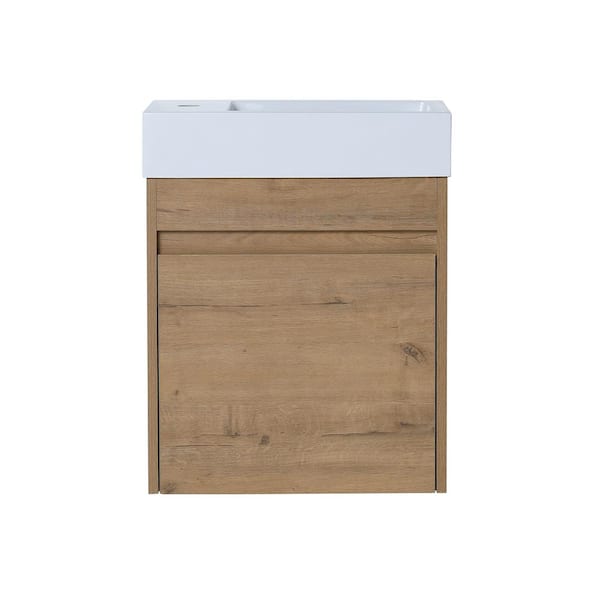 Victoria 18 in. W x 10 in. D x 23 in. H Floating Modern Design Single Sink Bath Vanity with Top and Cabinet in Wood