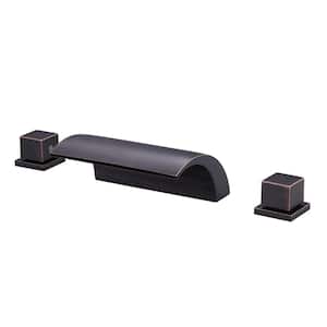 Double-Handle Roman Tub Faucet in Oil Rubbed Bronze