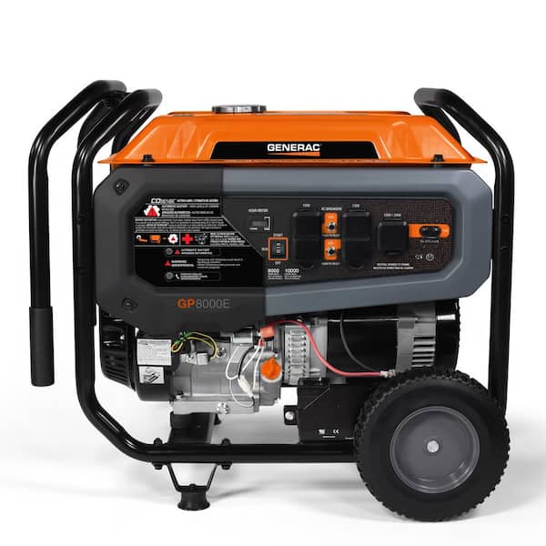 10000 / 8000-Watt Electric Switch Gasoline Powered Portable Generator with COSense and 20 ft. Cord Included-GP8000E