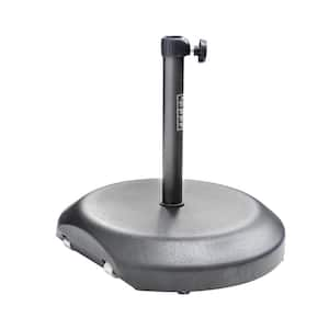 75 lbs. Patio Umbrella Base with Wheels in Hammertone Grey