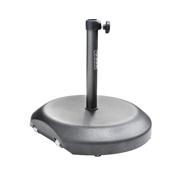 California Umbrella 75 lbs. Patio Umbrella Base with Wheels in Hammertone Grey