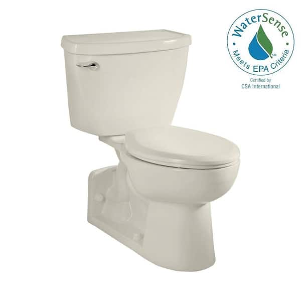 American Standard Yorkville FloWise Pressure-Assisted 2-piece 1.1 GPF Elongated Toilet in Linen and Less Seat