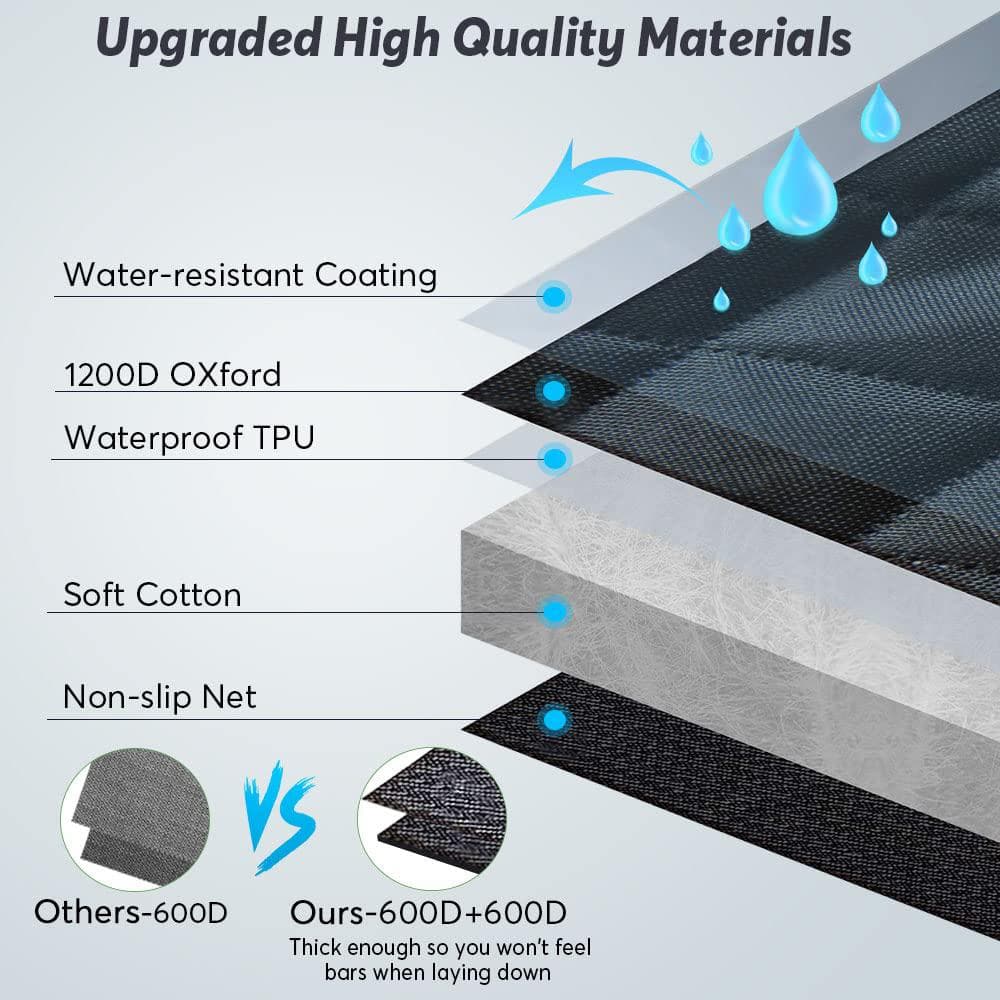 Heavy-Duty Steel Frame Folding Camping Cot with Pillow and Carry Bag