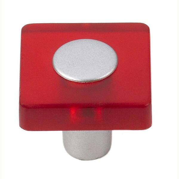 Siro Designs Decco 1 3 16 In Red Matte, Red Cabinet Knobs Home Depot