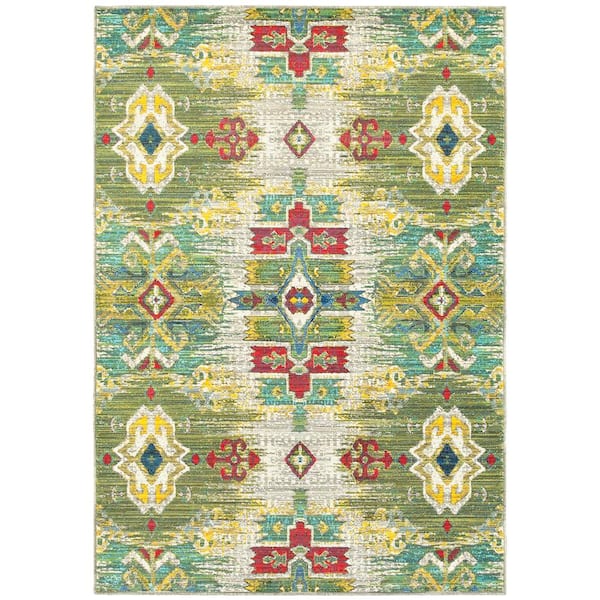 Home Decorators Collection Brizo Green 8 ft. x 11 ft. Area Rug