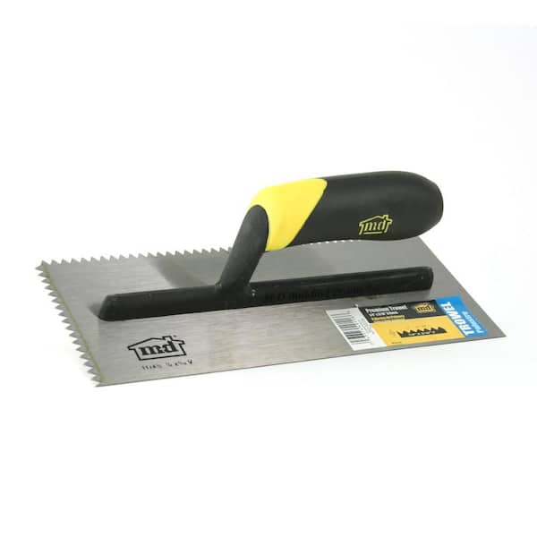 M-D Building Products 12 in. x 1/4 in. x 3/16 in. V-Notch Flooring Trowel