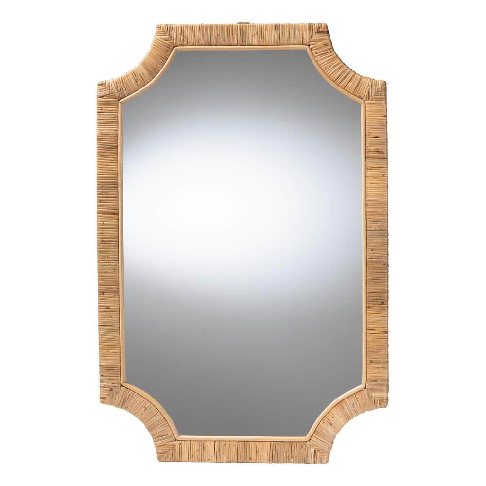 Thiago Honey Rattan 24.4 in. W x 37.6 in. H Accent Mirror price history on PriceWatchPro