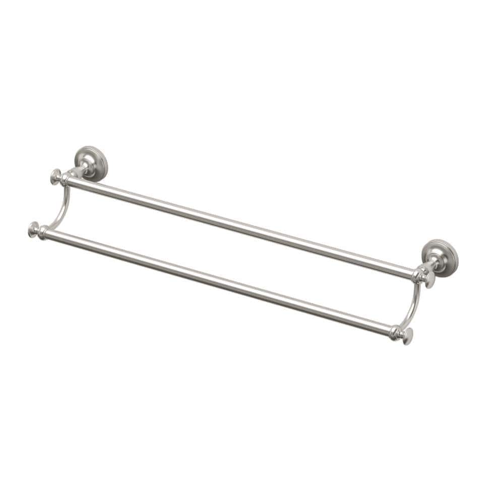 Tavern 24 in. Wall Mounted Double Towel Bar in Satin Nickel price history on PriceWatchPro