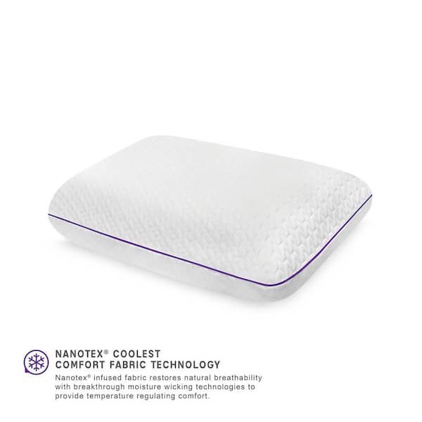SensorPEDIC - Coolest Comfort Temperature Regulating Medium Support Memory Foam Oversized Pillow